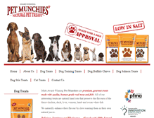 Tablet Screenshot of pet-munchies.com